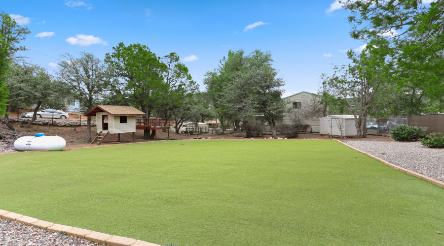 Turfed yard