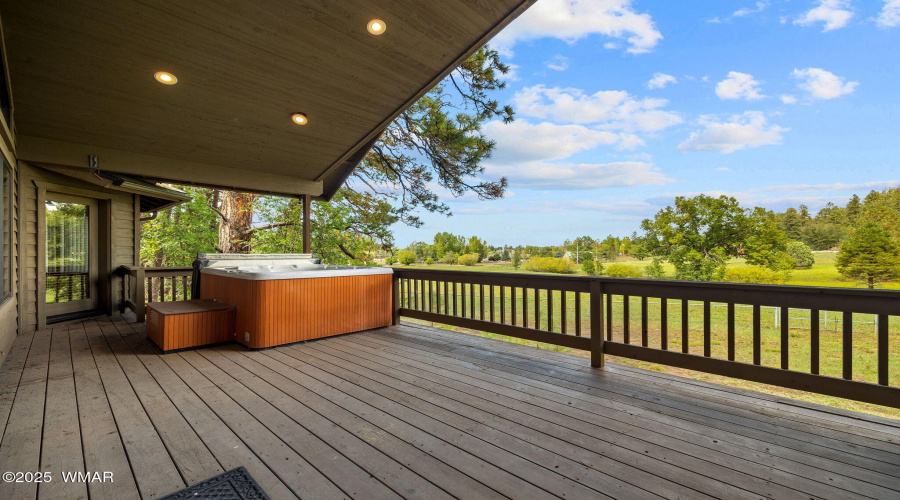 Hot Tub under the Covered Deck