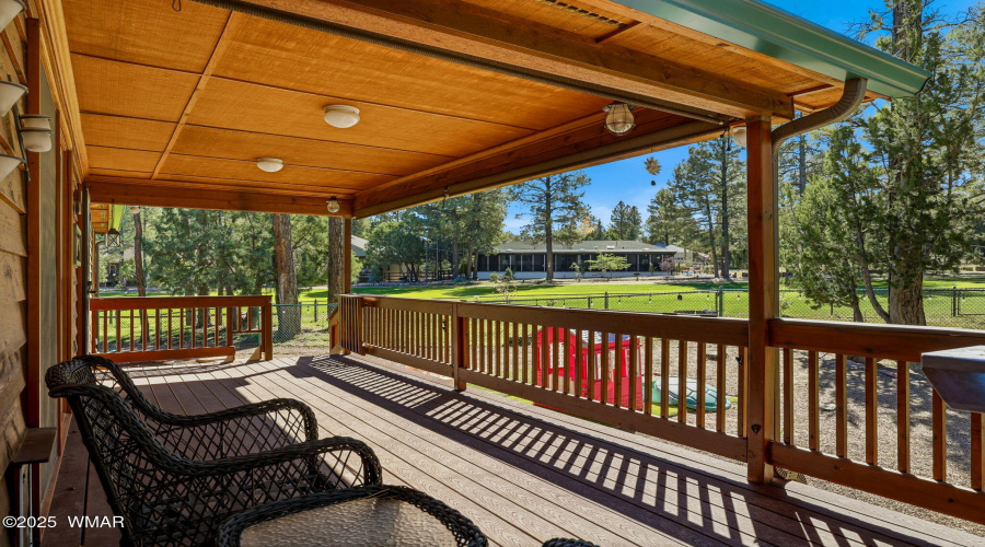 Covered Deck Overlooking Fairway