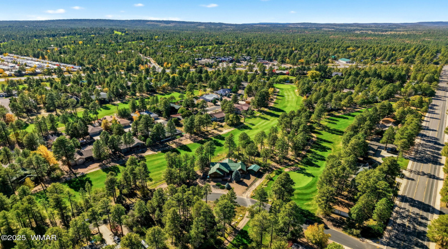 Aerial View of Neighborhood & Fairway